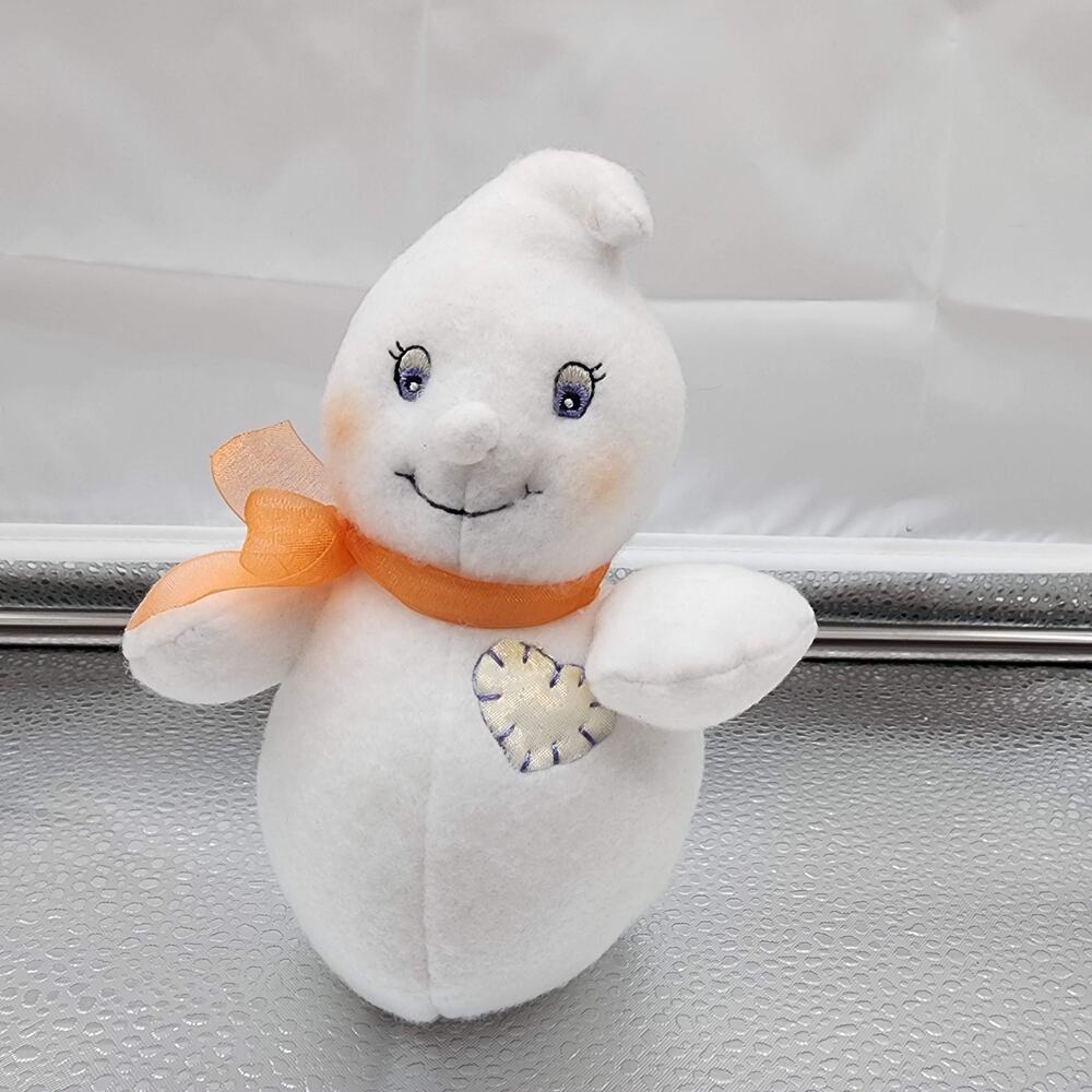 Hallmark Glimmer The Ghost 12 Inch Stuffed Halloween Plush Embroidered Eyes